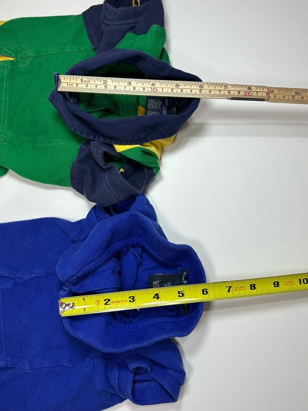 RALPH LAUREN DOG POLO SHIRT LOT OF 2 LARGE BIG PONY PET CLOTHES BLUE GREEN
